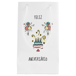 Petit Sac Cadeau Feliz Aniversário   de Birthday contents