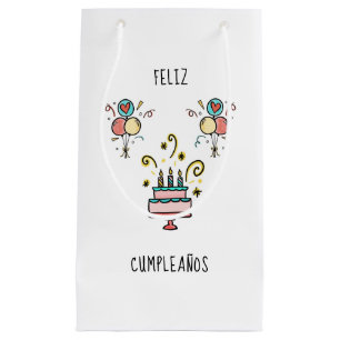 Petit Sac Cadeau Feliz Cumpleaños de Birthday contents