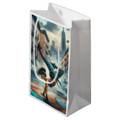 Petit Sac Cadeau Femmes en action de Breakdancer Silhouette de New (Devant Angle)