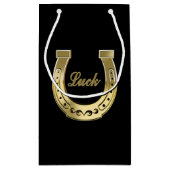 Petit Sac Cadeau Fer à cheval d'or (Dos)