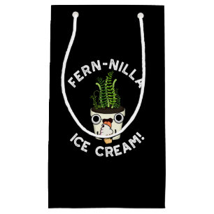 Petit Sac Cadeau Fernilla Crème glacée Crème Plante Pun Dark BG