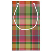 Petit Sac Cadeau Festif Retro Noël Plaid Mignonne Preppy Holiday (Dos)