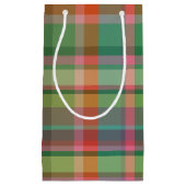 Petit Sac Cadeau Festif Retro Noël Plaid Mignonne Preppy Holiday (Devant)