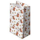 Petit Sac Cadeau Festive Capybara Noël (Devant Angle)