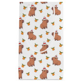 Petit Sac Cadeau Festive Capybara Noël (Devant)