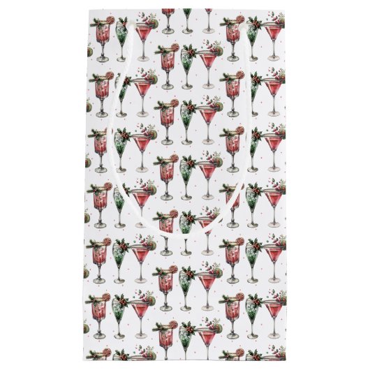 Petit Sac Cadeau Festive Christmas Pattern (Devant)