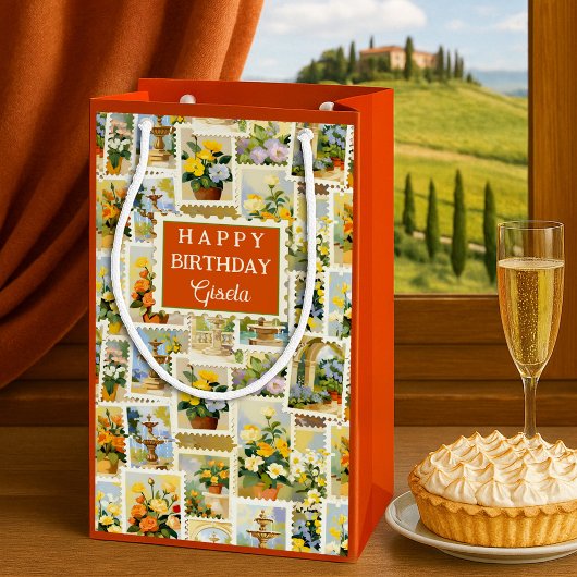 Petit Sac Cadeau Festive Italian Pattern Small