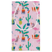 Petit Sac Cadeau Festive Tropical Noël Motif (Dos)
