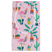 Petit Sac Cadeau Festive Tropical Noël Motif (Devant)