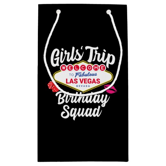 Petit Sac Cadeau Fête d'anniversaire de Las Vegas - Escouade d'Anni (Dos)