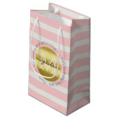 Petit Sac Cadeau Fête d'anniversaire Monogramme Parties scintillant (Dos Angle)