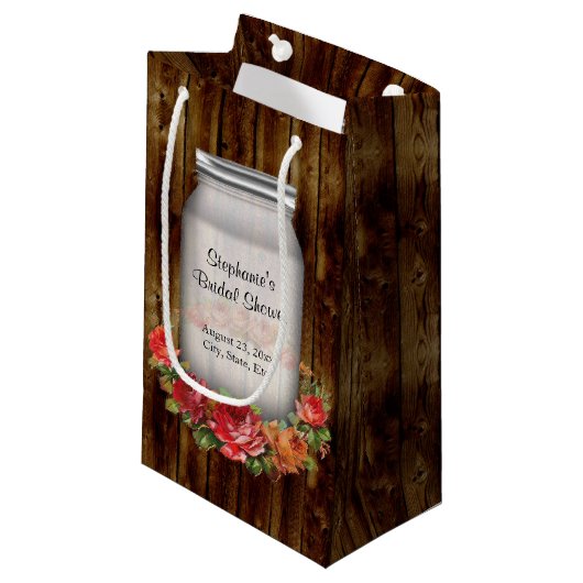 Petit Sac Cadeau Fête de la mariée de guirlande de fleur de pot de (Devant Angle)