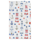 Petit Sac Cadeau fête de la plage du phare carrelé (Dos)