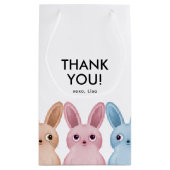 Petit Sac Cadeau Fête de lapin rose (Dos)