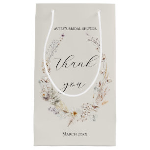 Petit Sac Cadeau Fête de mariage champêtre Bohème Élégant Rustique