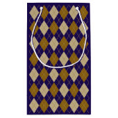 Petit Sac Cadeau Fête de Mariage d'Hiver Argyle Snow Cozy (Dos)