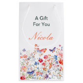 Petit Sac Cadeau Fête de mariage papillon d'été floral (Dos)