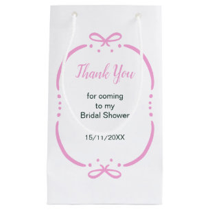 Petit Sac Cadeau Fête de mariage Ruban Rose