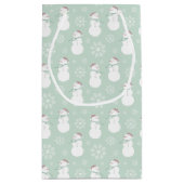 Petit Sac Cadeau Fête de Noël motif vert clair (Dos)