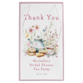 Petit Sac Cadeau Fête de thé de mariage floral (Dos)