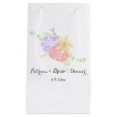 Petit Sac Cadeau Fête des mariées d'aquarelle florale moderne (Devant)