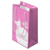 Petit Sac Cadeau Fête des mariées rose mariage petite (Devant Angle)