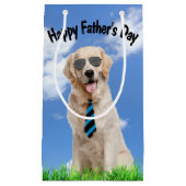 Petit Sac Cadeau Fête des pères Golden Retriever (Devant)