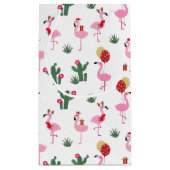 Petit Sac Cadeau Fête du Flamant rose de Noël | Vacances (Dos)