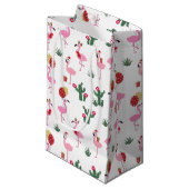 Petit Sac Cadeau Fête du Flamant rose de Noël | Vacances (Devant Angle)