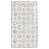 Petit Sac Cadeau Fête personnalisée gris motif cercle marocain (Dos)