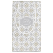 Petit Sac Cadeau Fête personnalisée gris motif cercle marocain (Devant)