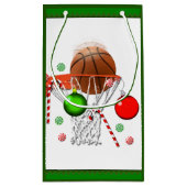 Petit Sac Cadeau Fêtes de Noël de basket-ball (Dos)