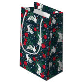 Petit Sac Cadeau Fêtes de Noël de lapin Folk (Dos Angle)