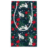 Petit Sac Cadeau Fêtes de Noël de lapin Folk (Devant)