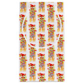 Petit Sac Cadeau Fêtes de Noël Llama aquarelle motif (Dos)