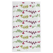 Petit Sac Cadeau feuille à motifs (Dos)