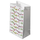 Petit Sac Cadeau feuille à motifs (Dos Angle)