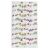Petit Sac Cadeau feuille à motifs (Devant)