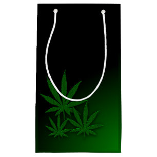 Petit Sac Cadeau Feuille de mauvaise herbe