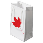 Petit Sac Cadeau Feuille d'érable rouge (Dos Angle)