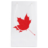 Petit Sac Cadeau Feuille d'érable rouge (Devant)