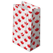Petit Sac Cadeau Feuille d'érable rouge (Dos Angle)