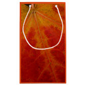 Petit Sac Cadeau Feuille d'érable rouge Abstraite Automne Photograp (Dos)