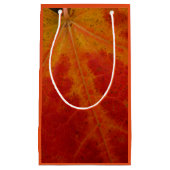 Petit Sac Cadeau Feuille d'érable rouge Abstraite Automne Photograp (Devant)