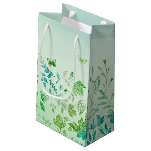Petit Sac Cadeau Feuille du printemps (Dos Angle)