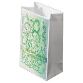 Petit Sac Cadeau Feuilles dansants (Dos Angle)