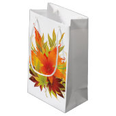 Petit Sac Cadeau Feuilles d'automne (Dos Angle)