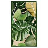 Petit Sac Cadeau Feuilles florales/hawaïennes/tropicales (Dos)