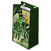 Petit Sac Cadeau Feuilles florales/hawaïennes/tropicales (Dos Angle)