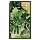 Petit Sac Cadeau Feuilles florales/hawaïennes/tropicales (Devant)